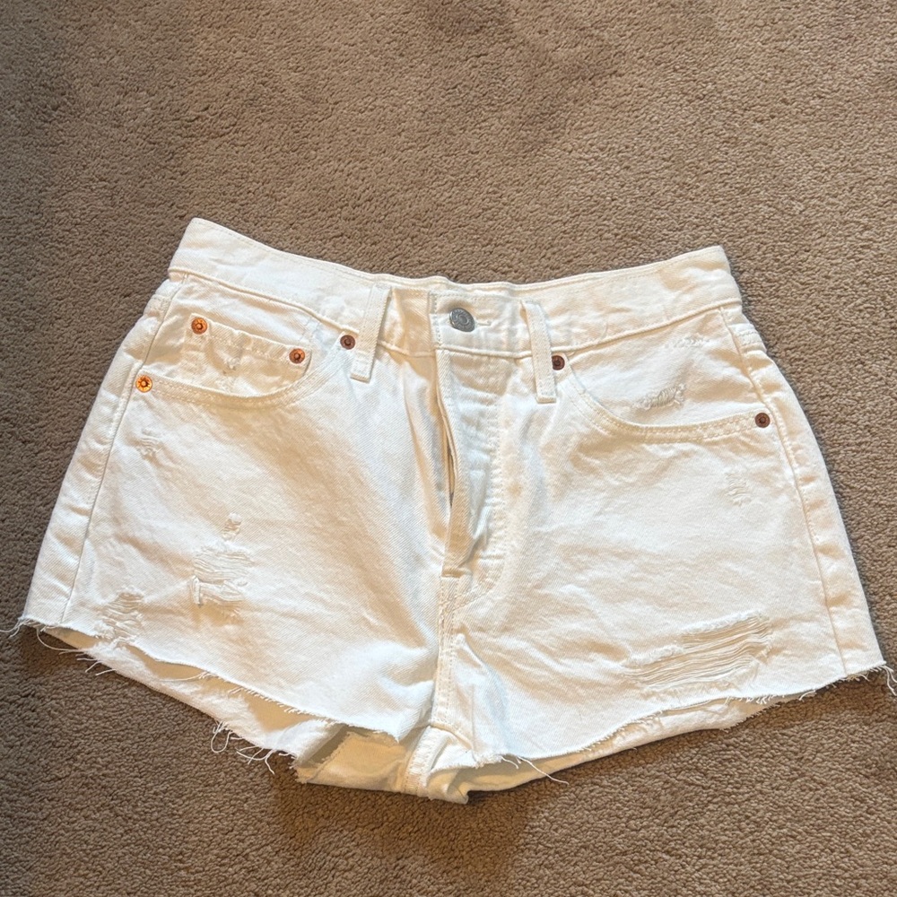 Levi’s 501 White Women's Denim Shorts